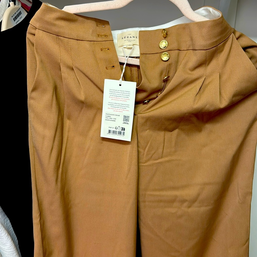 I’m selling a sezane pantaloon Cesar camel pants